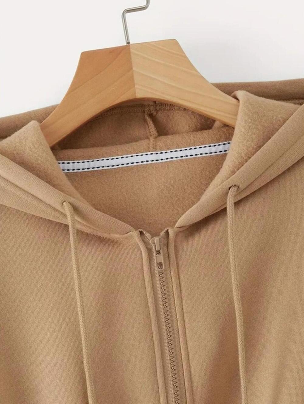 NWT Cropped Street Y2K Athleisure Hoodie Sweatshirt Graphic Text Zip Front Top - Picture 7 of 10